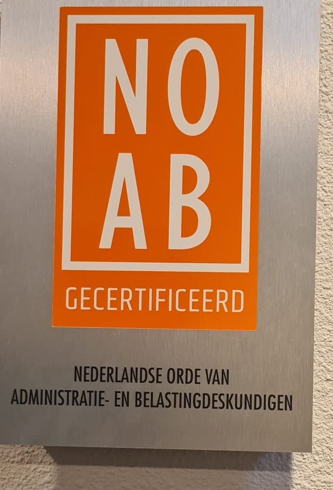 NOAB gecertificeerd bordje - Network Accounting Service
